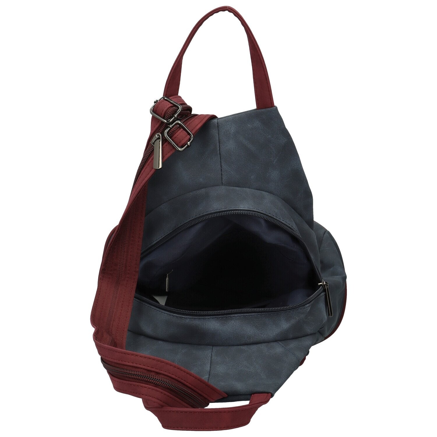 Stylový dámský koženkový batůžek Levetris, tmavě modrý