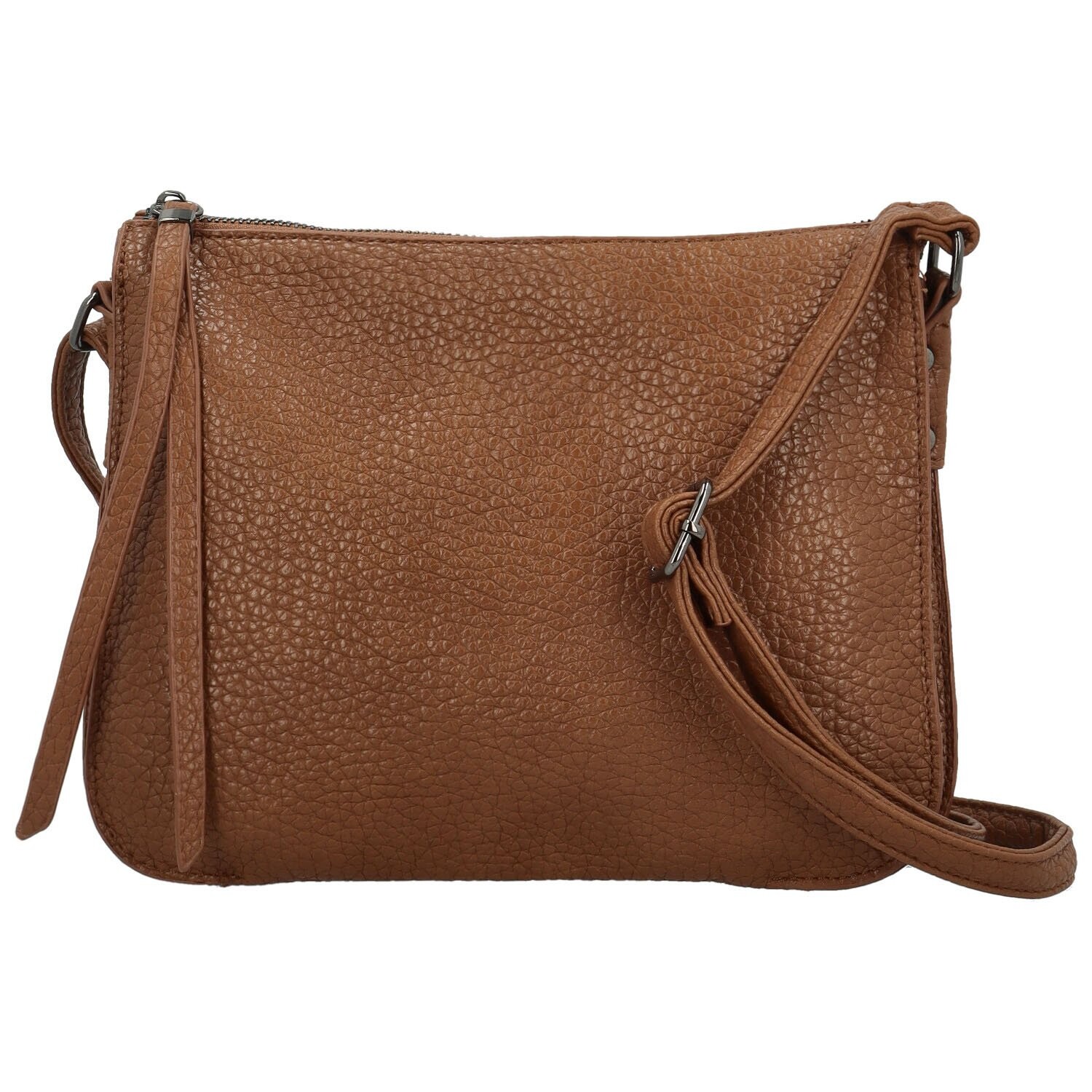 Trendy dámská koženková crossbody kabelka Maewa, hnědá