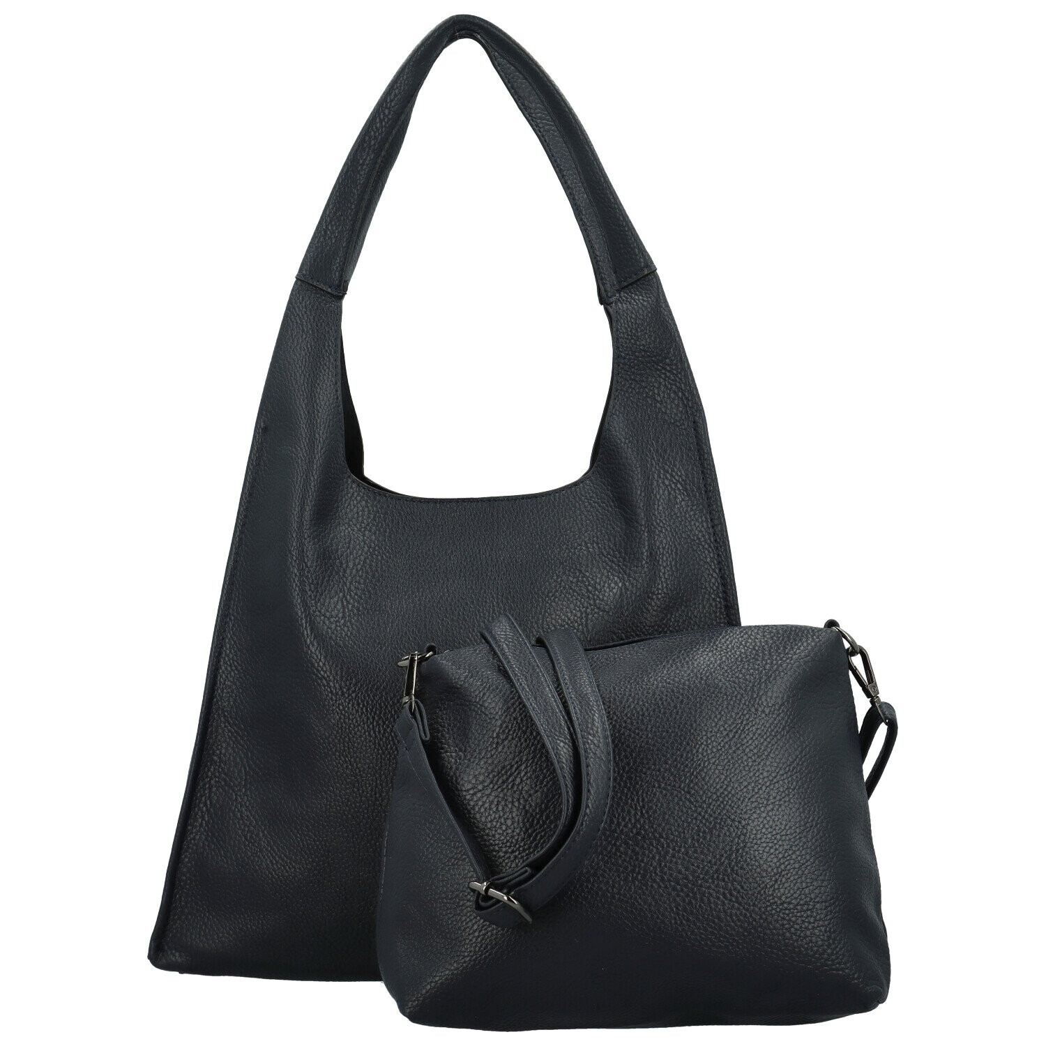 Trendy dámský koženkový set kabelek Jordy, tmavě modrý