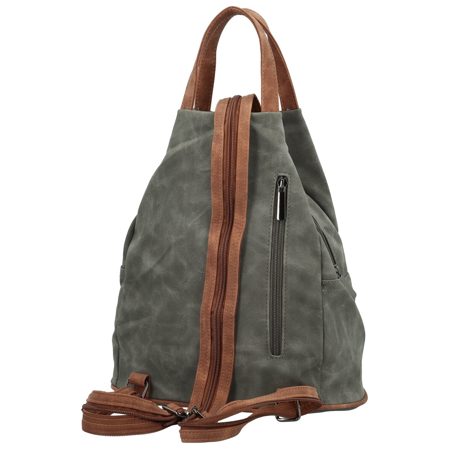 Stylový dámský koženkový batůžek Levetris, šedý