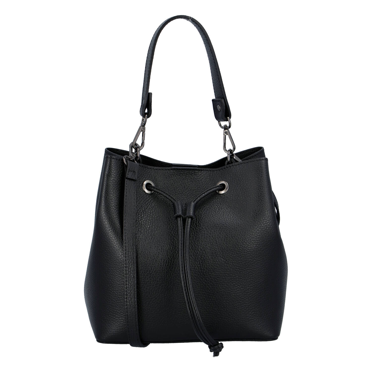 Pohodlná a stylová dámská kožená taška Simone, černá