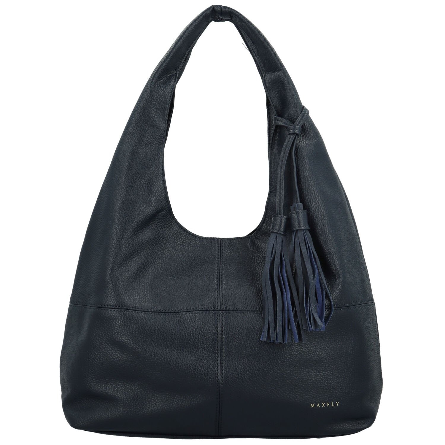 Módní dámská koženková kabelka na rameno Dalemi, tmavě modrá