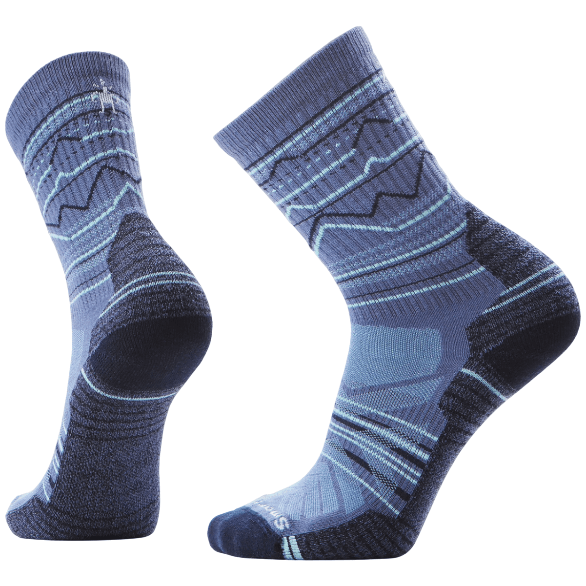 Ponožky Smartwool Hike Light Cushion Mountain Range Crew Velikost ponožek: 38-41 / Barva: modrá