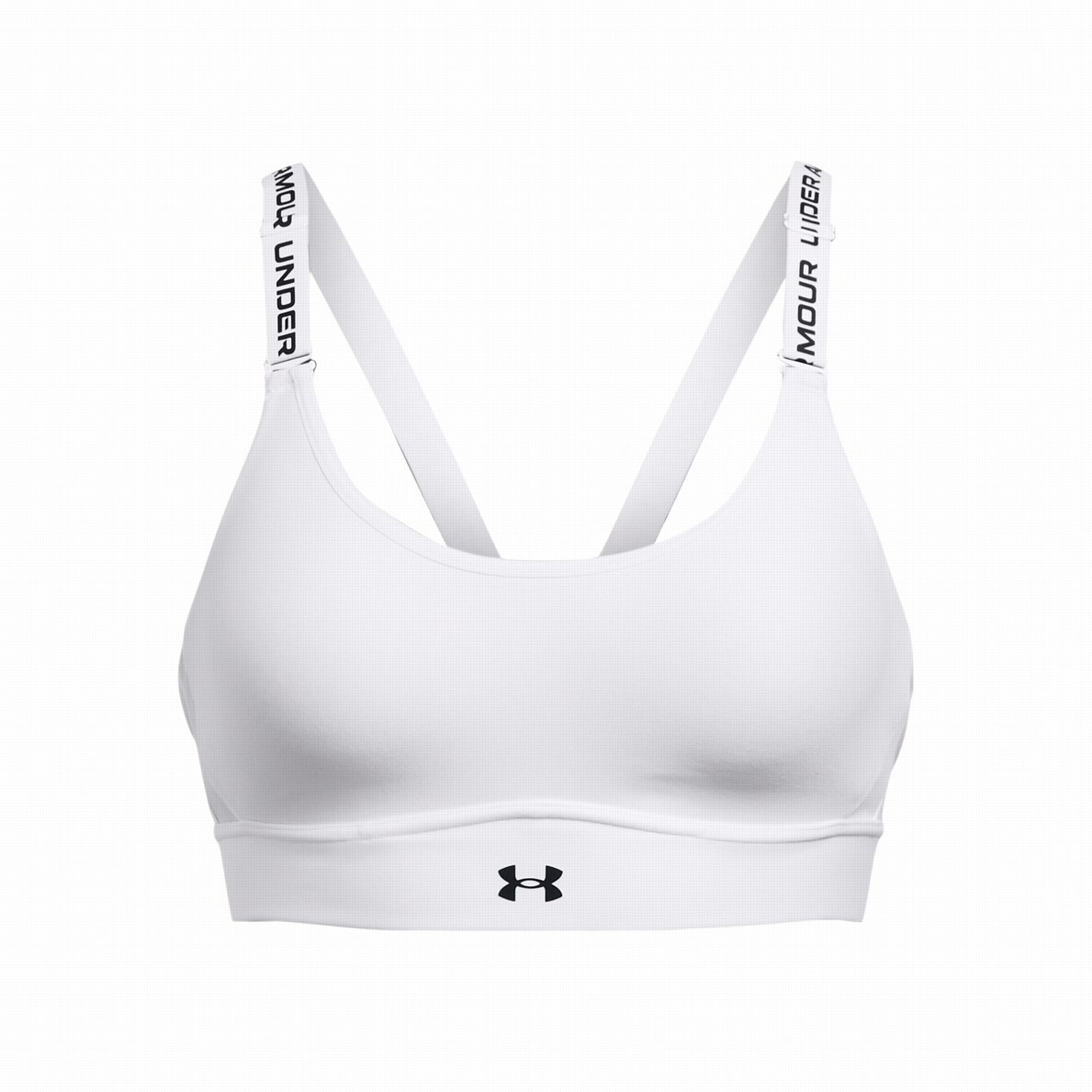 Podprsenka Under Armour Infinity Mid 2.0 Bra Velikost podprsenky: S (A-C) / Barva: bílá/černá