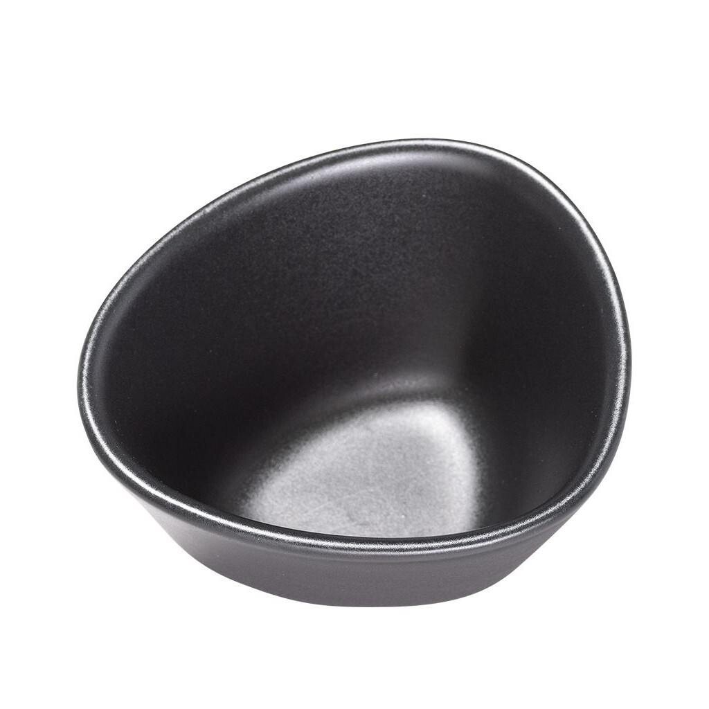 Jídelní miska CURVE 11 cm, černá, kamenina, LIND DNA