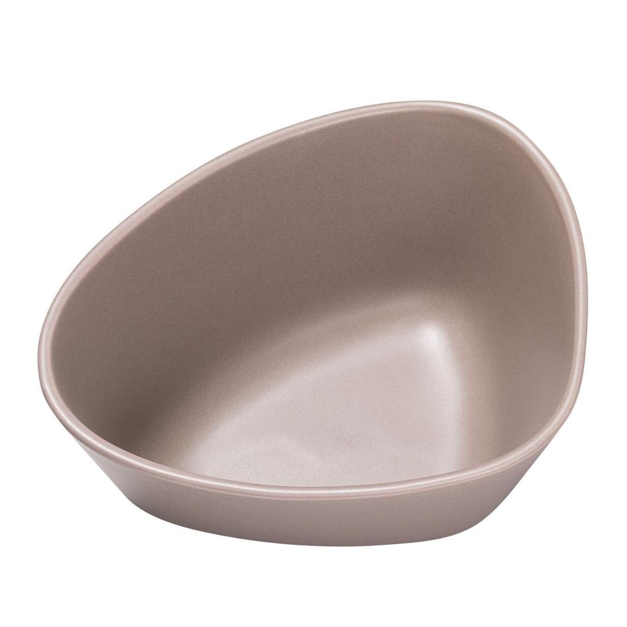 Servírovací mísa CURVE 22 cm, teplá šedá, kamenina, LIND DNA