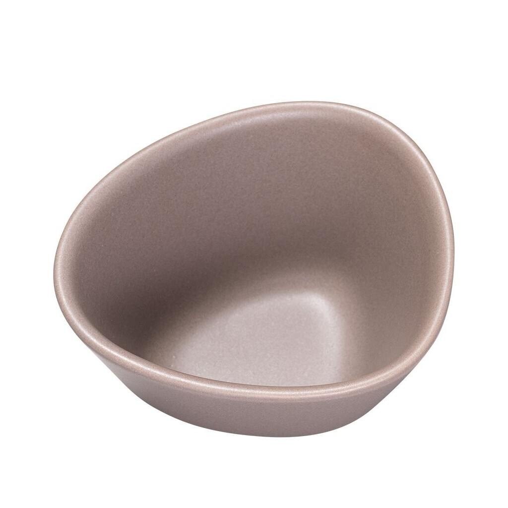 Jídelní miska CURVE 11 cm, teplá šedá, kamenina, LIND DNA