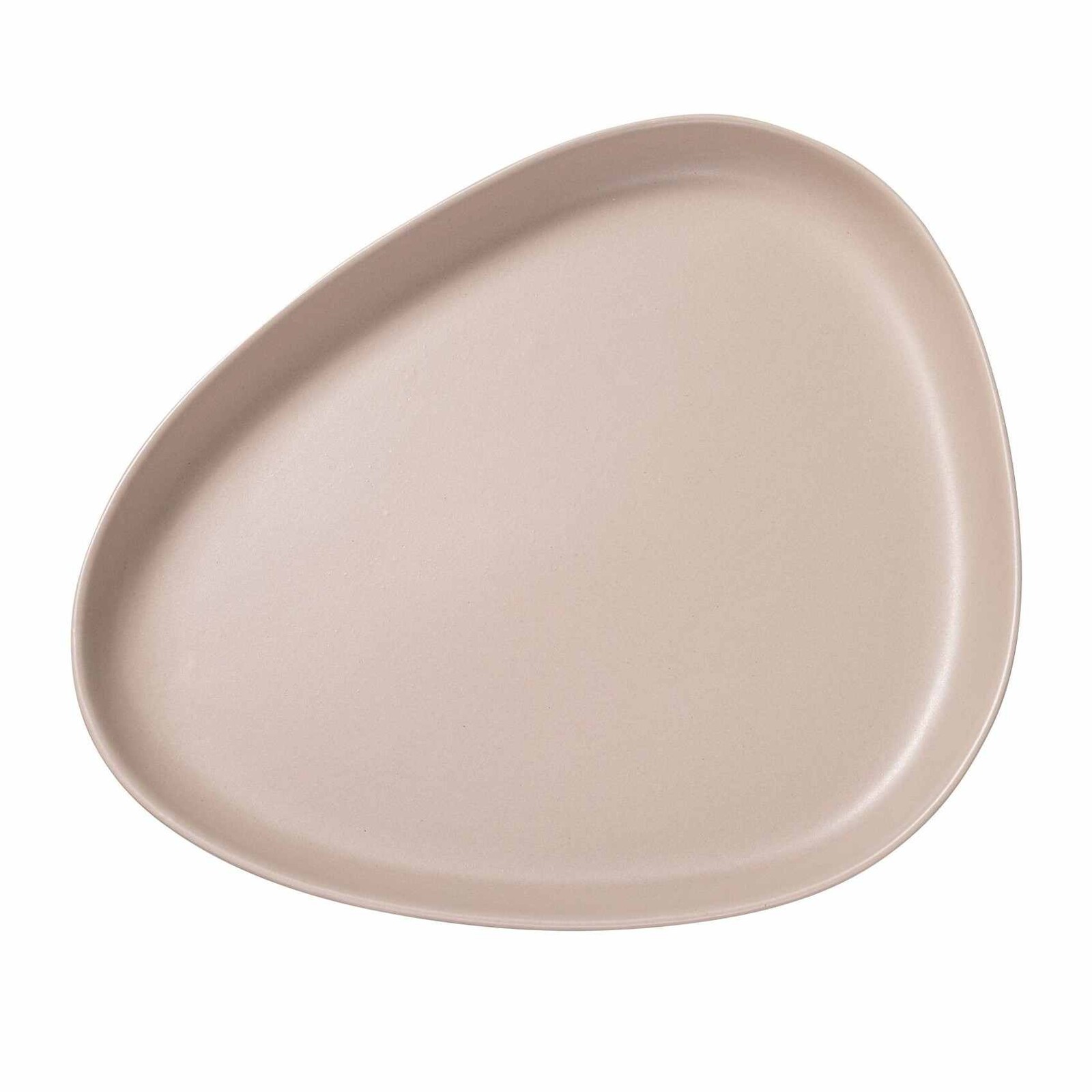 Servírovací talíř CURVE 35 cm, písková, kamenina, LIND DNA
