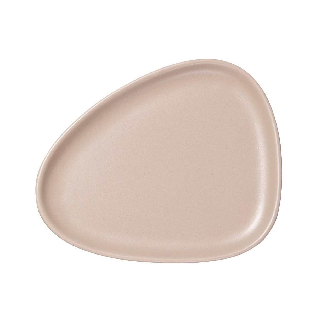 Snídaňový talíř CURVE 22 cm, písková, kamenina, LIND DNA
