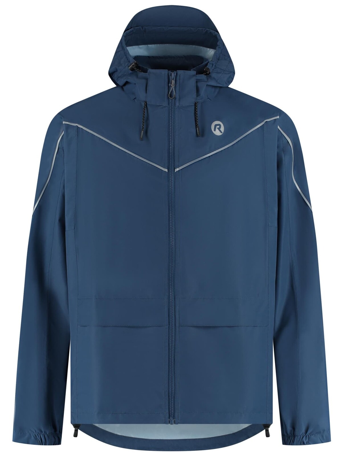 Pláštěnka s kapucí a předními kapsami Rogelli COMMUTER ESSENTIAL, modrá 2XL