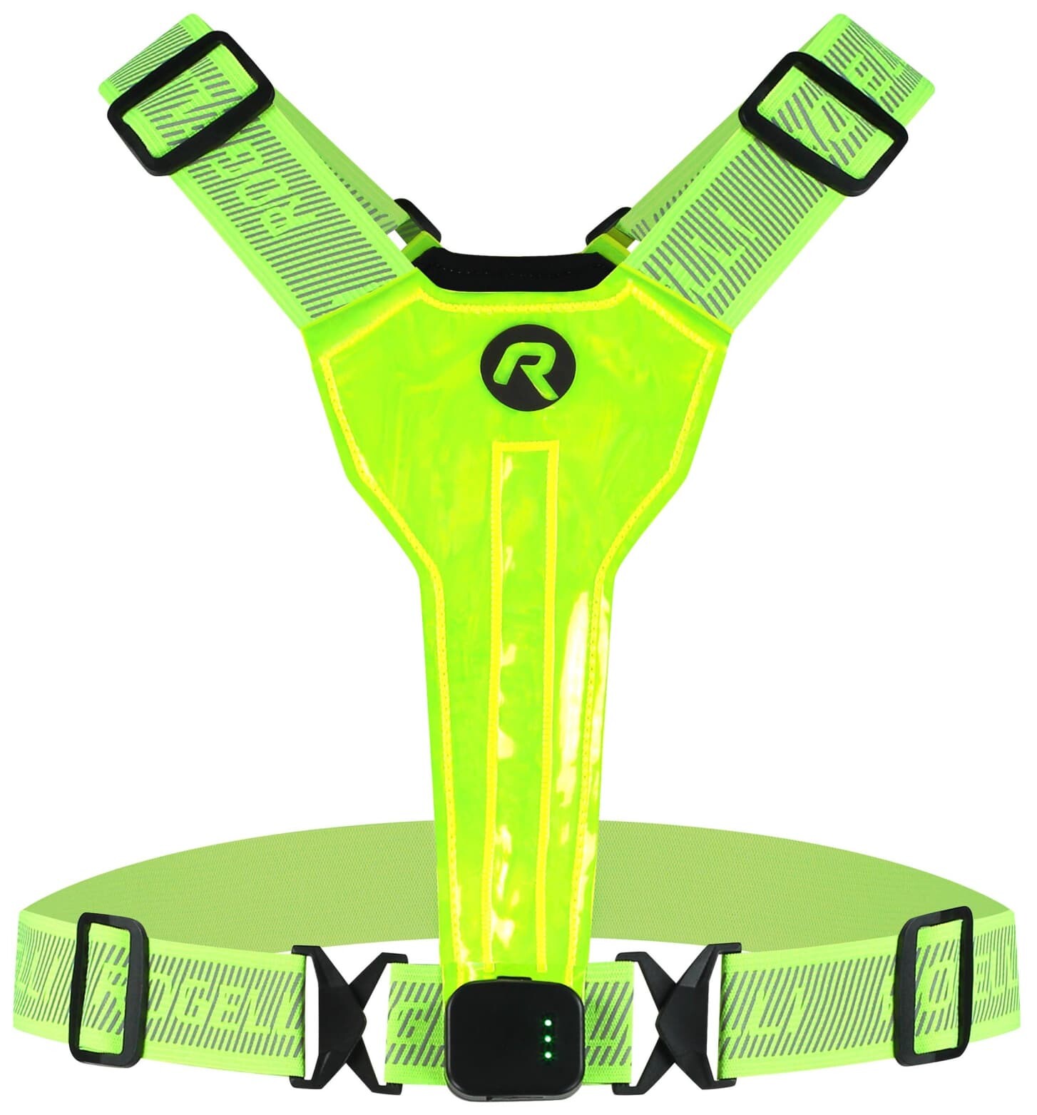 Bezpečnostní LED vesta Rogelli s USB nabíjením, reflexní žlutá