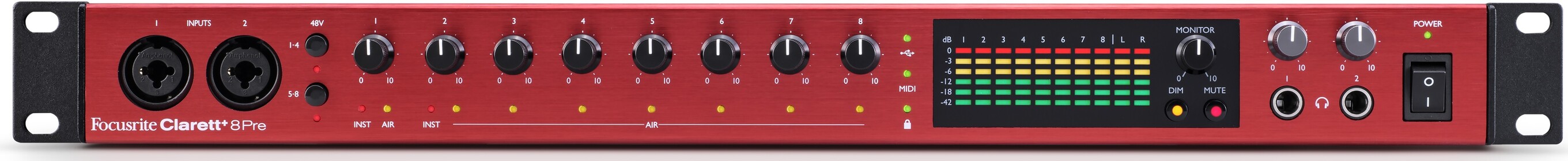 Focusrite Clarett+ 8Pre (použité)