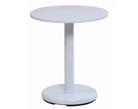 Kulatý odkládací stolek Henrik, 42 cm, leskle bílý