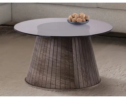 Kulatý konferenční stolek Foggia, 60 cm, dub