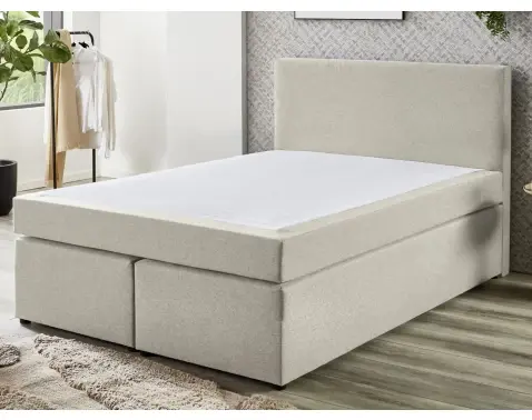 Postel boxspring Aston 160x200 cm, béžová látka