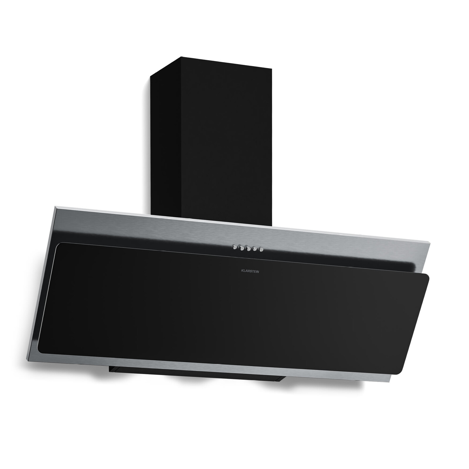 Klarstein Alessia šikmá digestoř | režim odsávání vzduchu a recirkulace | nerezová ocel | 404 m³/h | 90 cm