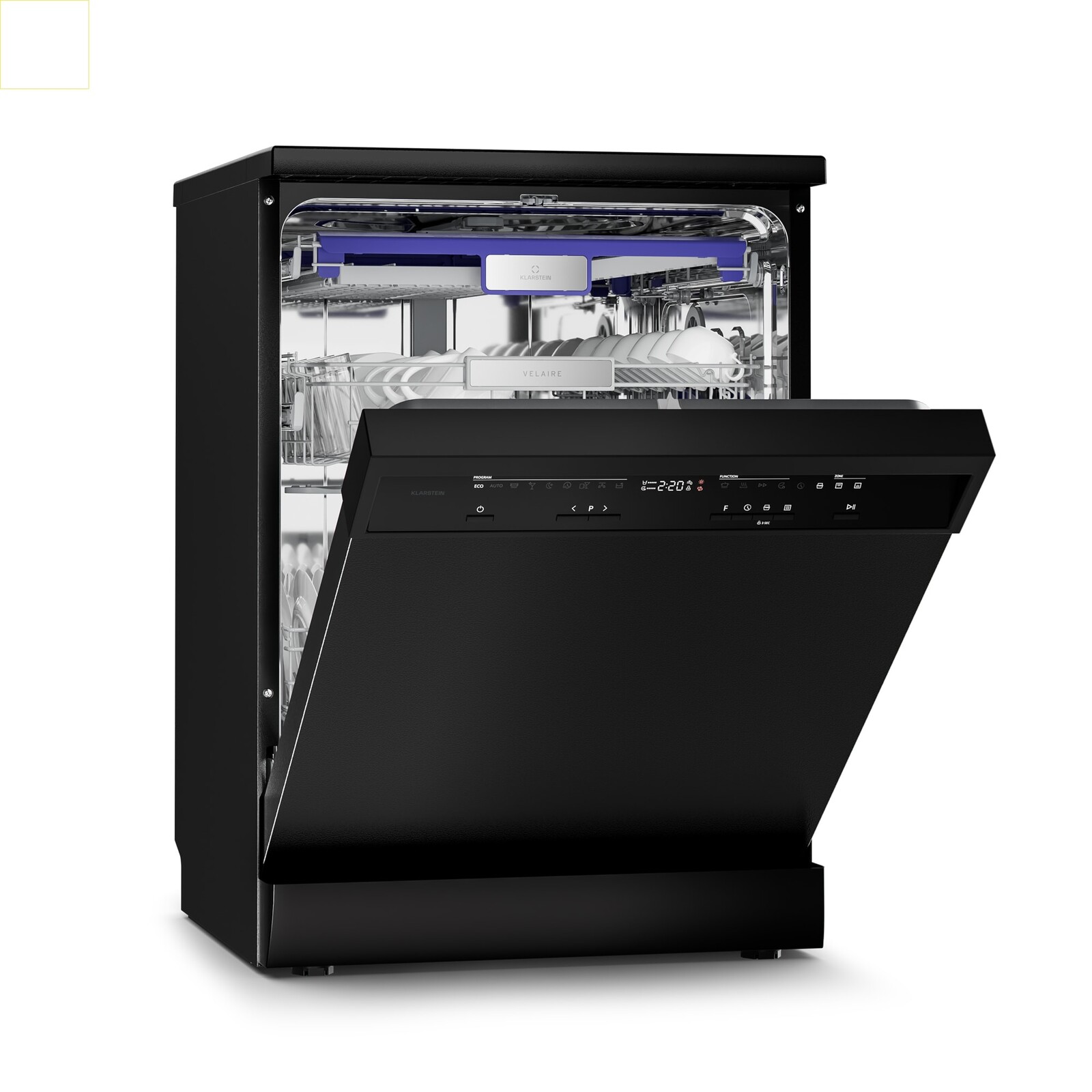 Klarstein Velaire volně stojící myčka nádobí | Minimalistická, elegantní, výkonná | EEC A | 60 cm