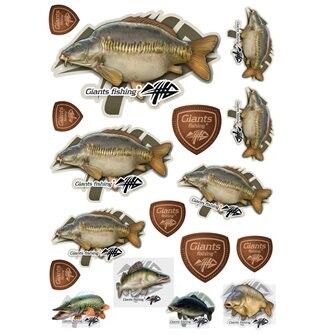 Mix nálepek Giants Fishing Kapr řádkáč ( 10ks )