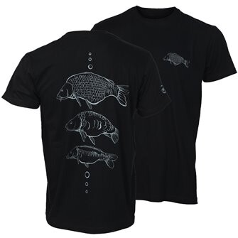 Giants fishing Tričko pánské černé Tři kapři|vel. 4XL