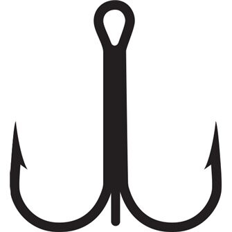 SUMATO TREBLE HOOKS 2/0 Silver mat