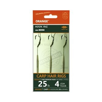 Life Orange návazce Carp Hair Rigs S1 25lb / vel.2 / 3ks