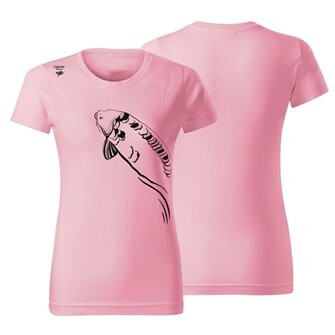Giants fishing Tričko dámské růžové Plavající kapr