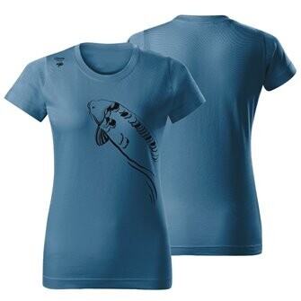 Giants fishing Tričko dámské modré Plavající kapr