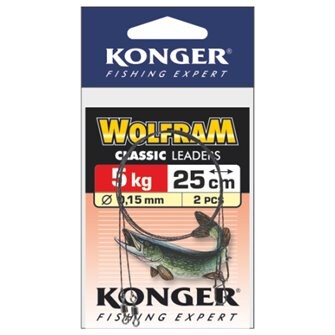 Konger Wolframové lanko 2ks 20cm/5kg