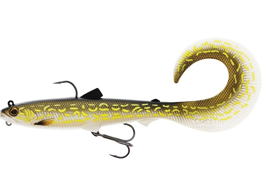 Westin Gumová nástraha Bullteez Curltail R2F Sinking Natural Pike - 16cm  35g