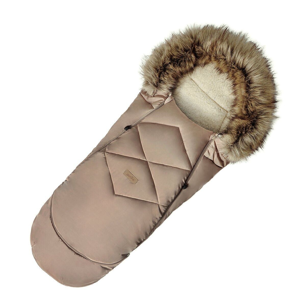 Zimní fusak z ovčí vlny Ovečka - Latte