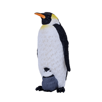 Tučňák císařský s mládětem figurka