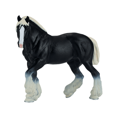 Kůň Clydesdale černý figurka