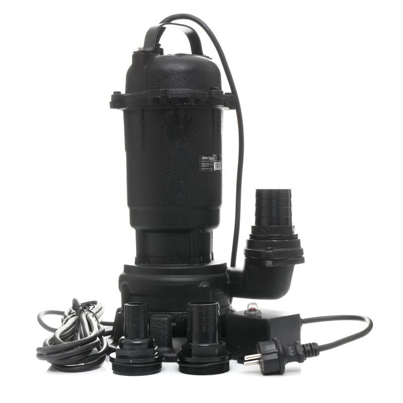 KRAFT&DELE Kalové čerpadlo + rozmělňovač + pojistka + 3 koncovky 3200W KD764 - II. Jakost