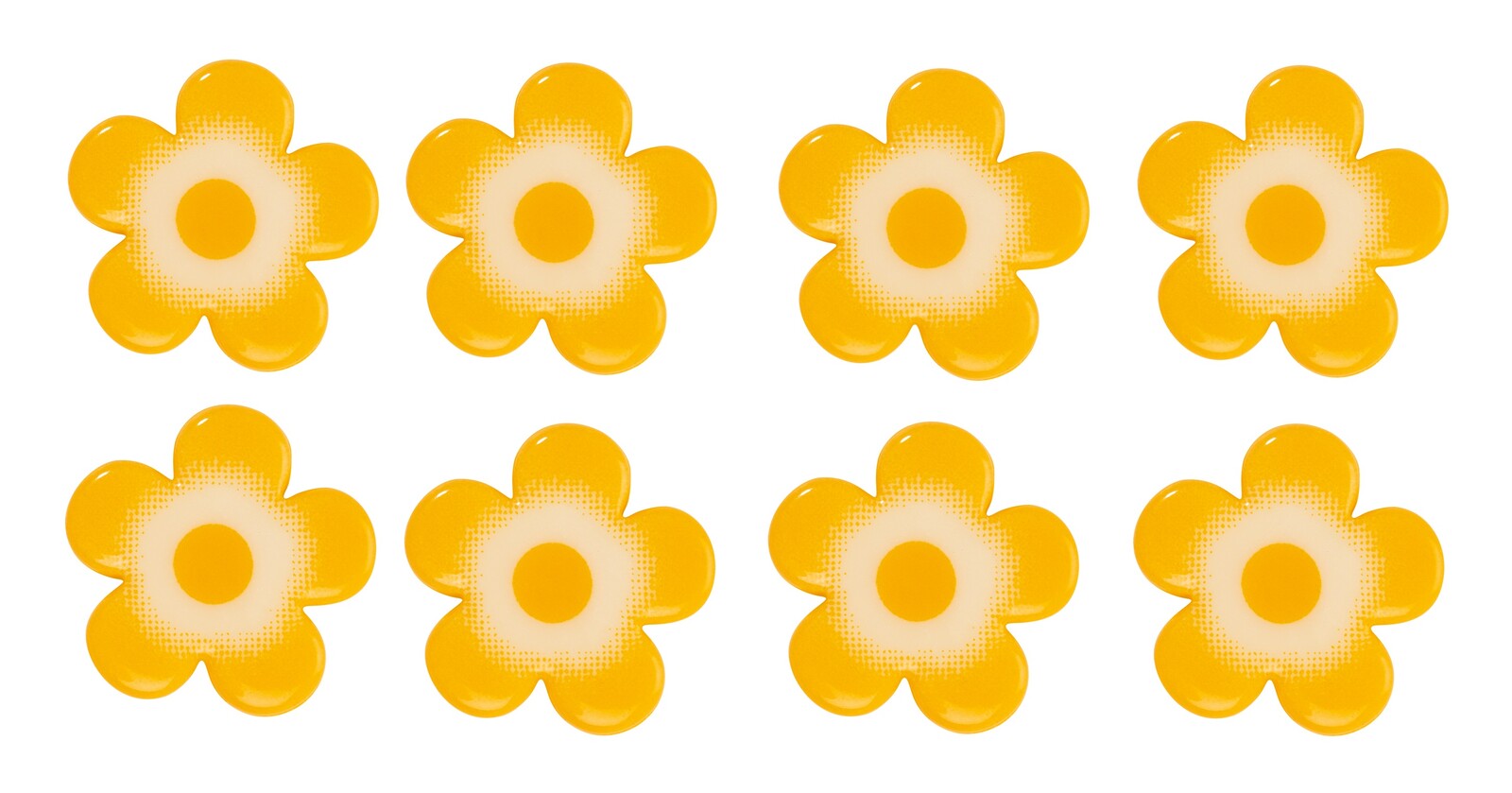 Günthart Žluté kytičky z bílé čokolády 8ks