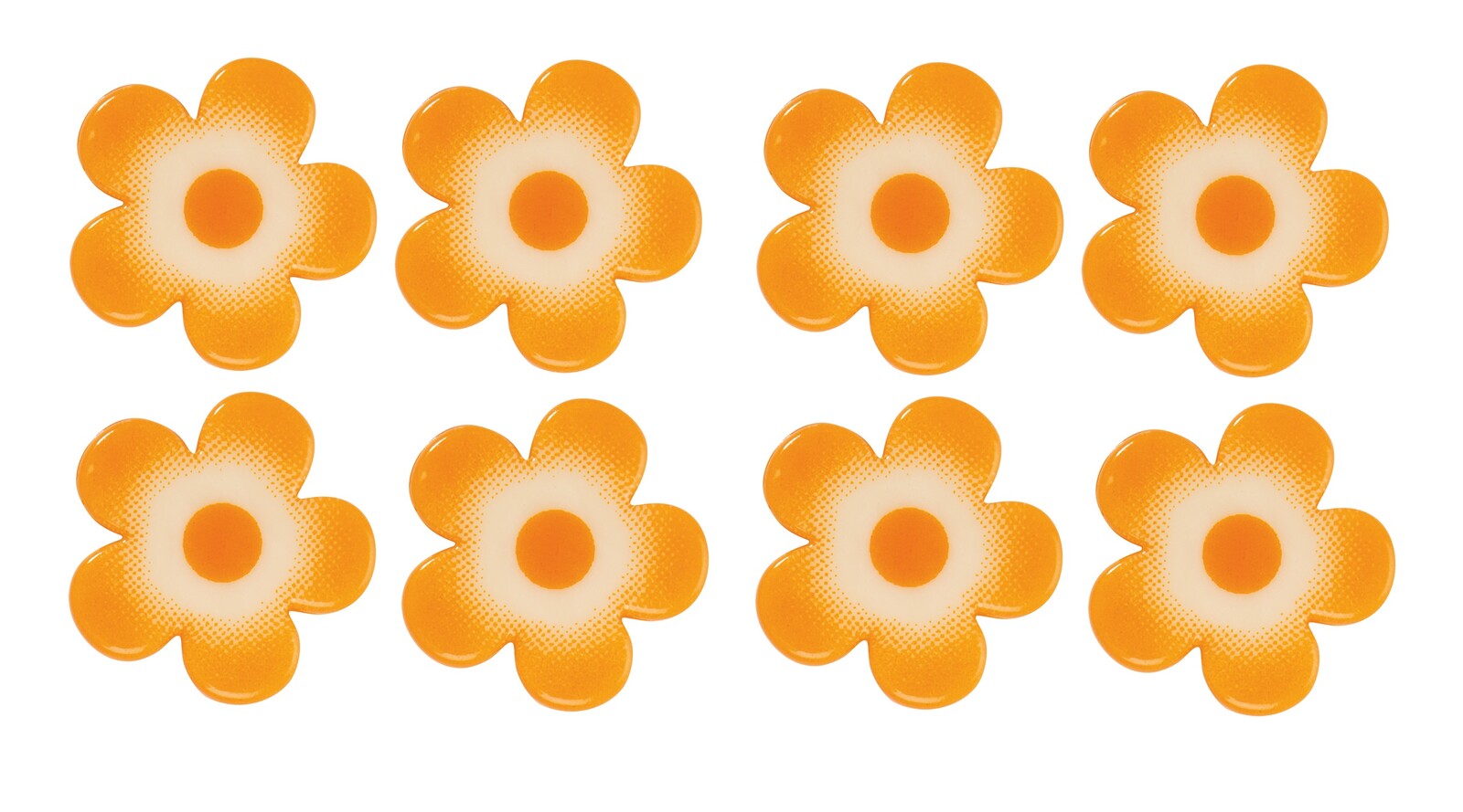 Günthart Oranžové kytičky z bílé čokolády 8ks