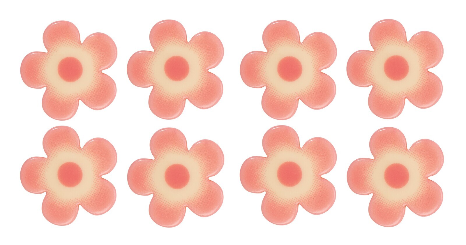 Günthart Růžové kytičky z bílé čokolády 8 ks