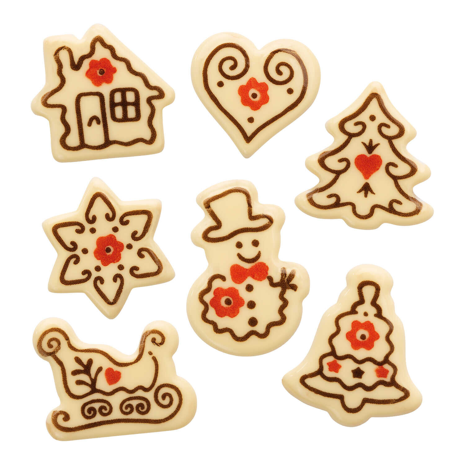 Günthart Čokoládová dekorace Perníkové Vánoce Množství v balení: 7 ks