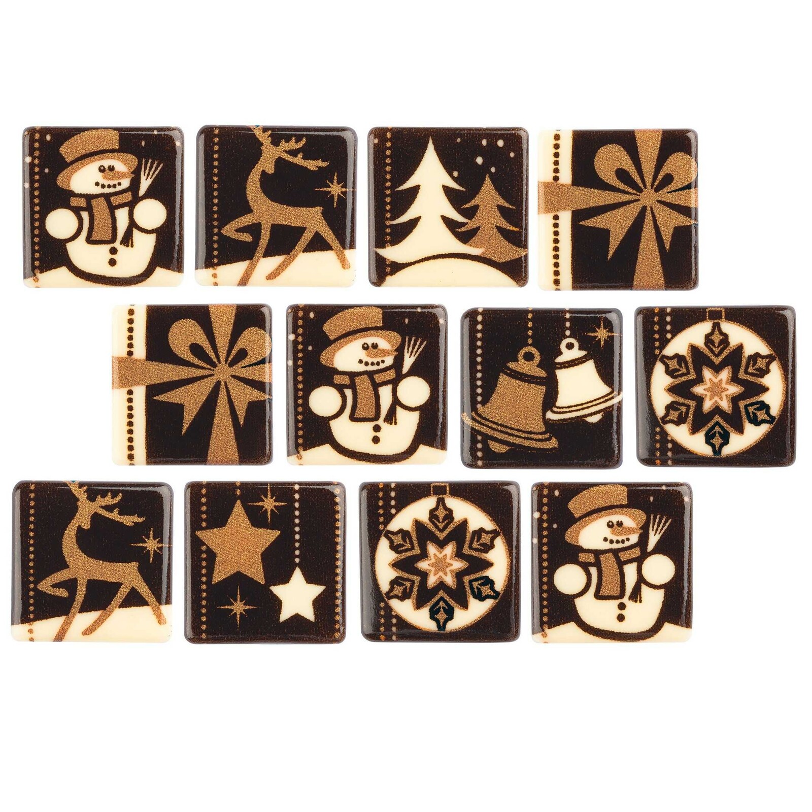 Günthart Čokoládová dekorace Zlaté Vánoce Množství v balení: 12 ks