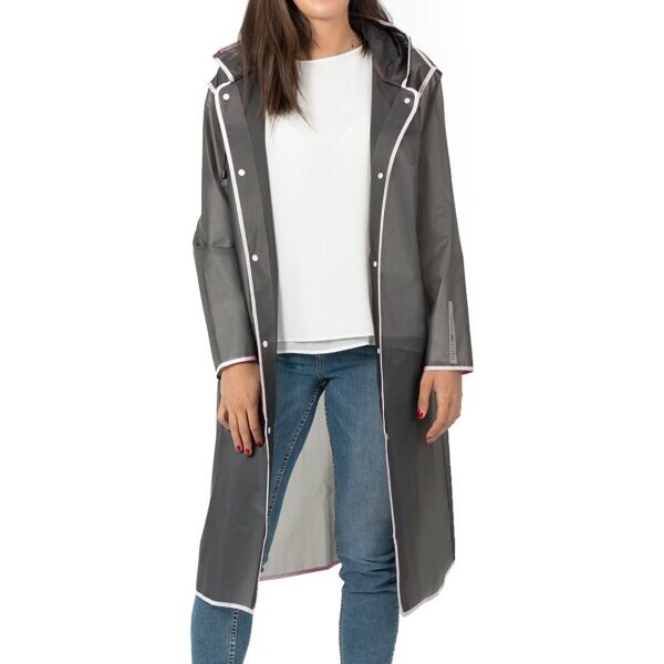 PERLETTI CITY TRENCH Unisex pláštěnka, šedá, velikost