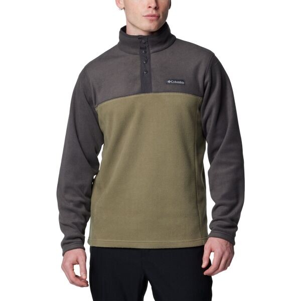 Columbia STEENS MOUNTAIN HALF SNAP II Fleecová mikina, khaki, velikost