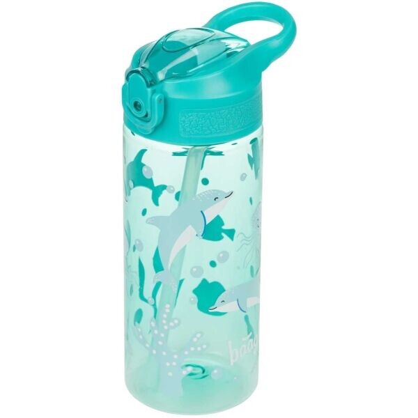 BAAGL DELFÍN 500 ML Tritanová láhev s brčkem, tyrkysová, velikost