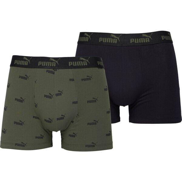 Puma ELEMENTS MEN LOGO PRINT BOXERS 2P Pánské boxerky, černá, velikost