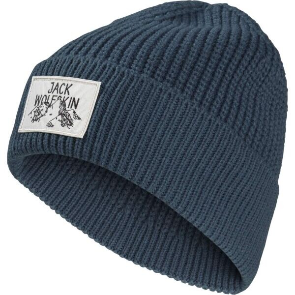 Jack Wolfskin BADGE BEANIE Zimní čepice, modrá, velikost
