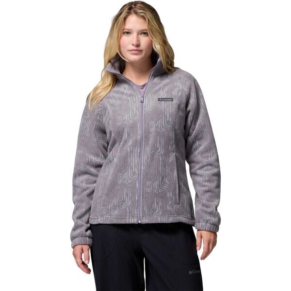 Columbia BENTON SPRINGS™ PRINTED FULL ZIP Dámská fleecová mikina, fialová, velikost