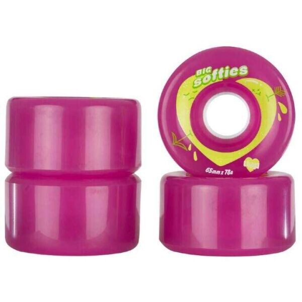 Powerslide KOLEČKA CHAYA BIG SOFTIE'S CLEAR PINK (4KS) Bruslařská kolečka, , velikost