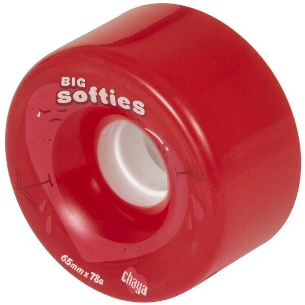 Powerslide KOLEČKA CHAYA BIG SOFTIES CLEAR RED (4KS) Bruslařská kolečka, , velikost