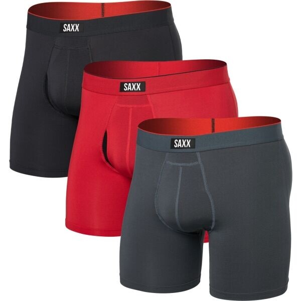 SAXX MULTI-SPORT MESH 3PK Pánské sportovní boxerky, tmavě šedá, velikost
