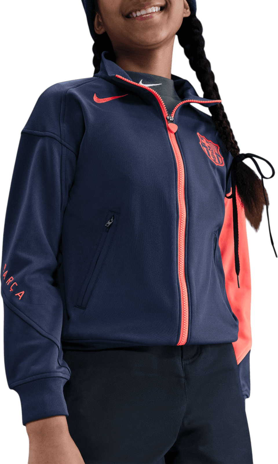 Bunda Nike  Dri-FIT Total 90 FC Barcelona Soccer Anthem Jacket 2025/26 Kids