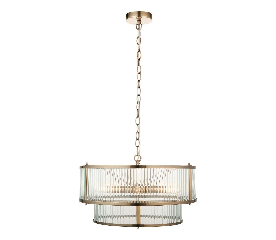 Endon Endon 110944 - Lustr na řetězu RIDGETON 5xE14/6W/230V mosaz