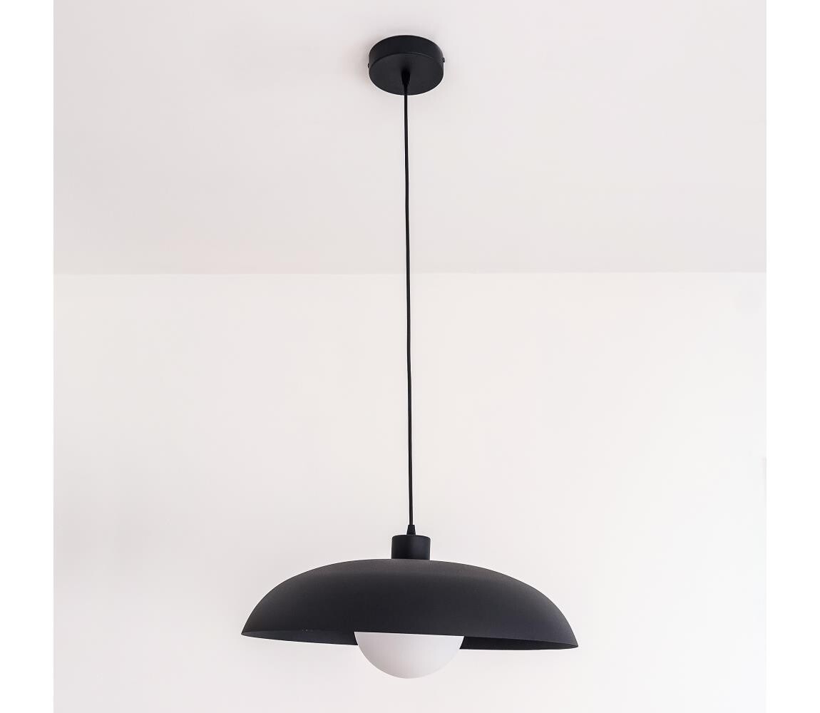 Lustr na lanku ECLIPSE 1xE27/15W/230V černá